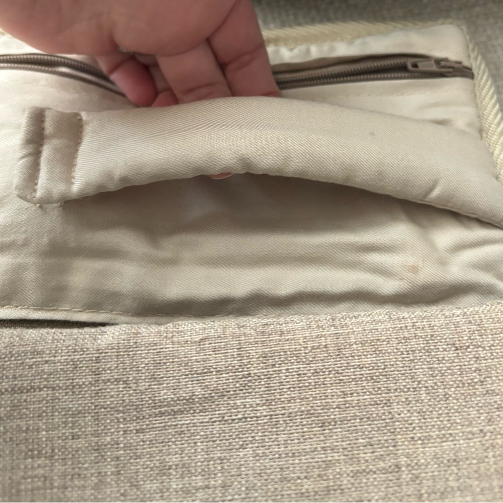 Embroidered Multipurpose Clutch Bag - Blue and Tan - Picture 5 of 15